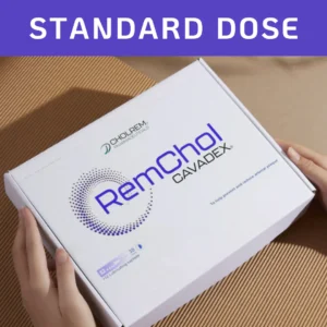 Box labeled "RemChol CAVADEX" standard dose.